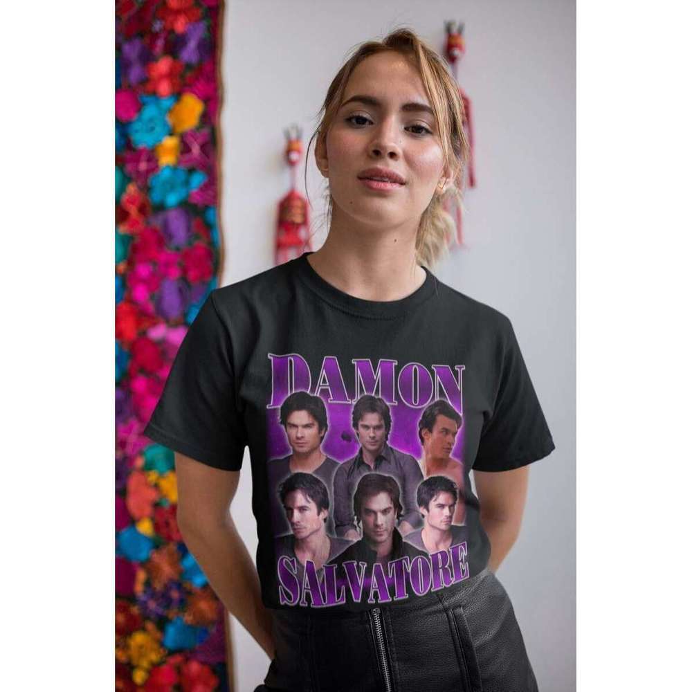 Damon Salvatore The Vampire Diaries T Shirt Merch 1